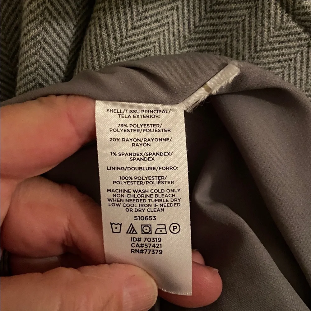 ANN TAYLOR Gray Women's Tweed Pattern Soft! L Large Jacket - Picture 8 of 8